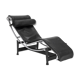 Le Corbusier black leather LC4 armchair - Cassina - Vintage