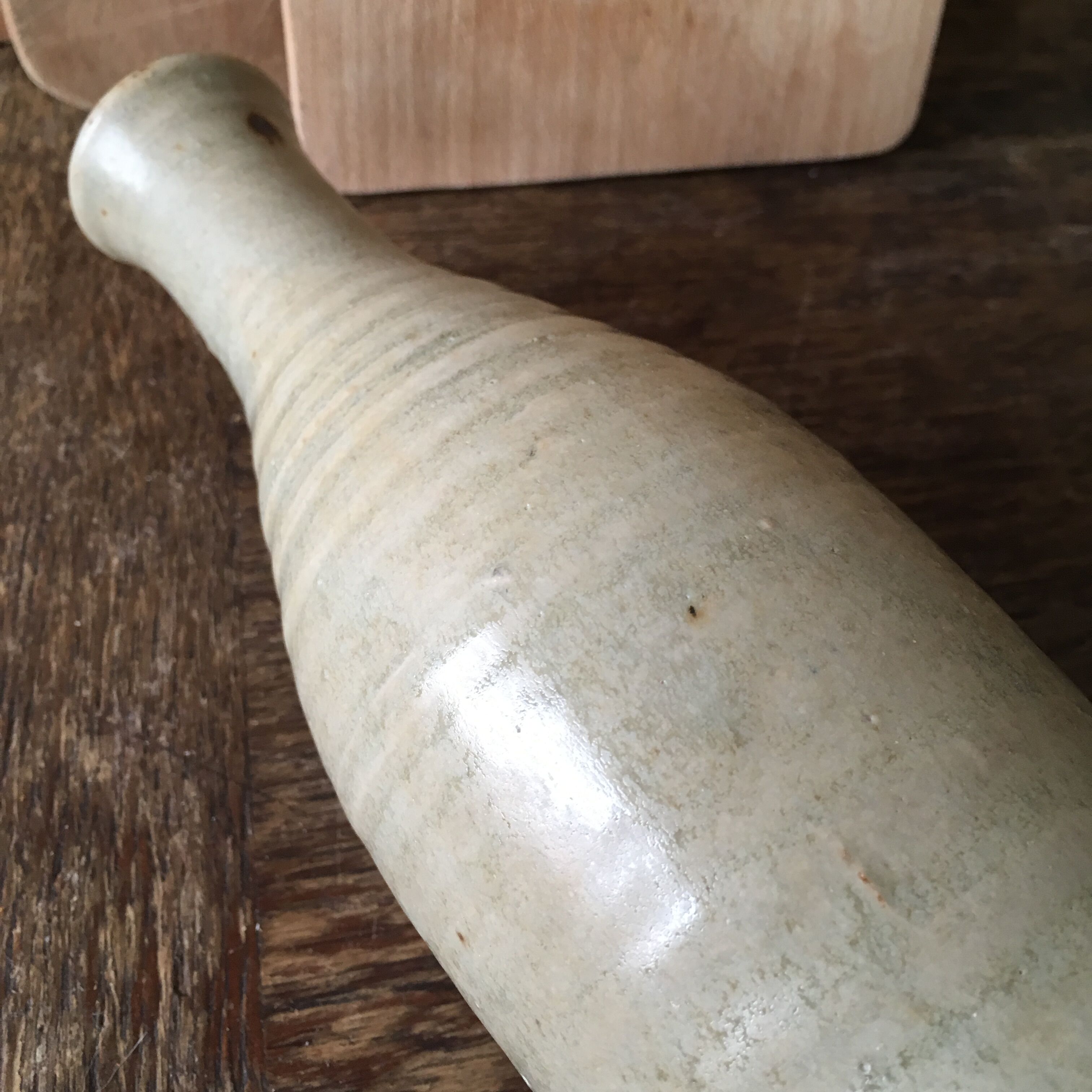Small old stoneware bottle