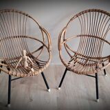 Duo rattan chairs