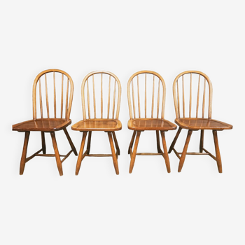 Set of 4 vintage Danish chairs 1970