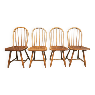 Set de 4 chaises Danoises 1970 vintage