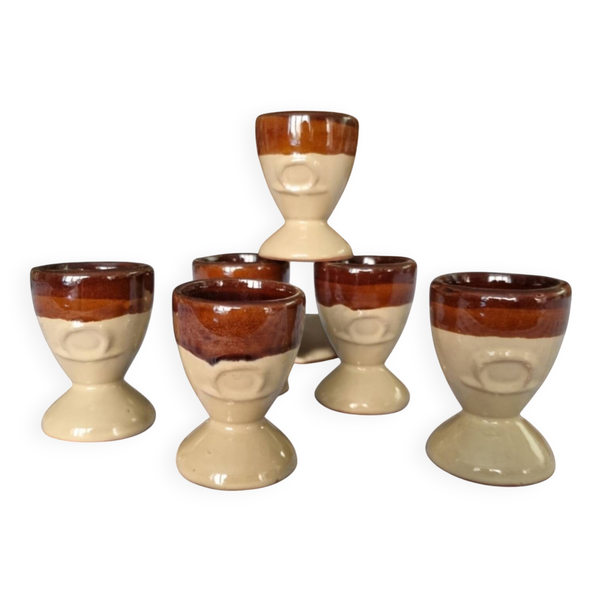Set of Asian egg cups