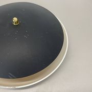 unique round metal Gino Sarfatti Style Ceiling Wall Light Flushmount Italy 1950s