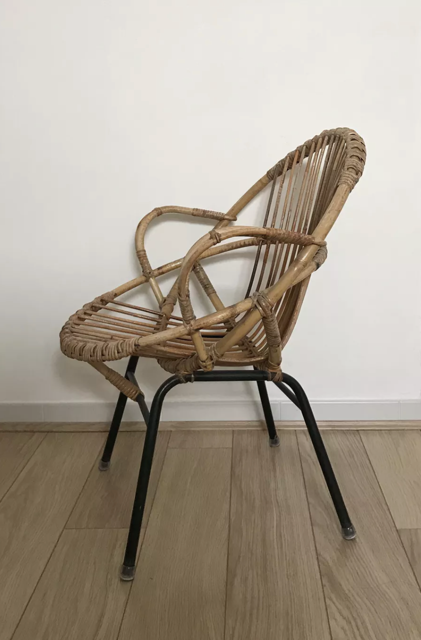 Armchair in rattan for adult
