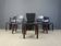 Vintage leather dining chairs by Durlet, 1980s