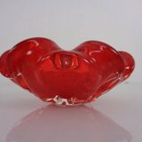 Vintage Italian Red Murano Glass Bowl, 1960s