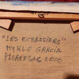 Oil painting on canvas The Waders Myklo Garcia Florensac