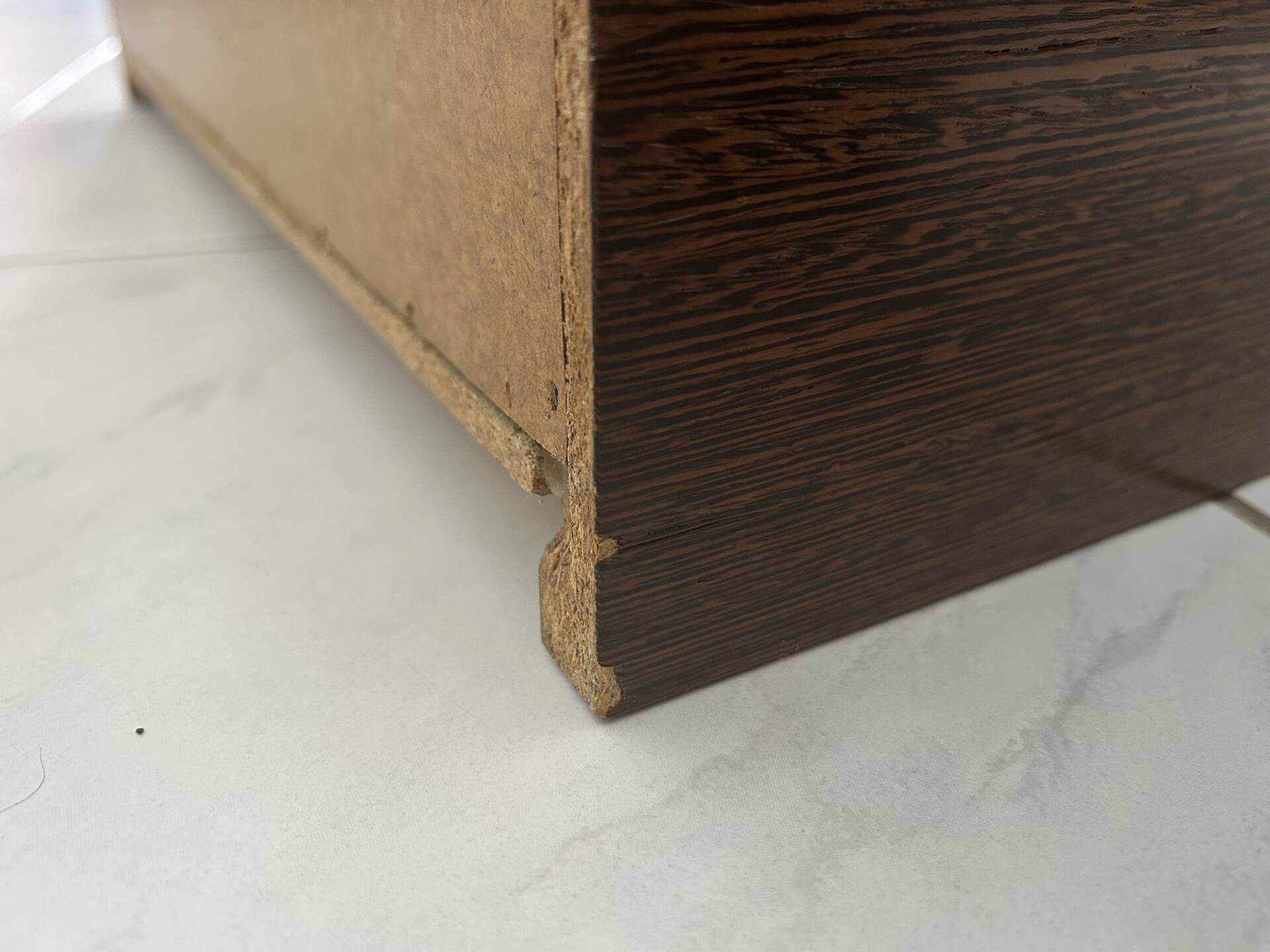Ensemble de tables de chevet vintage en bois wengé.