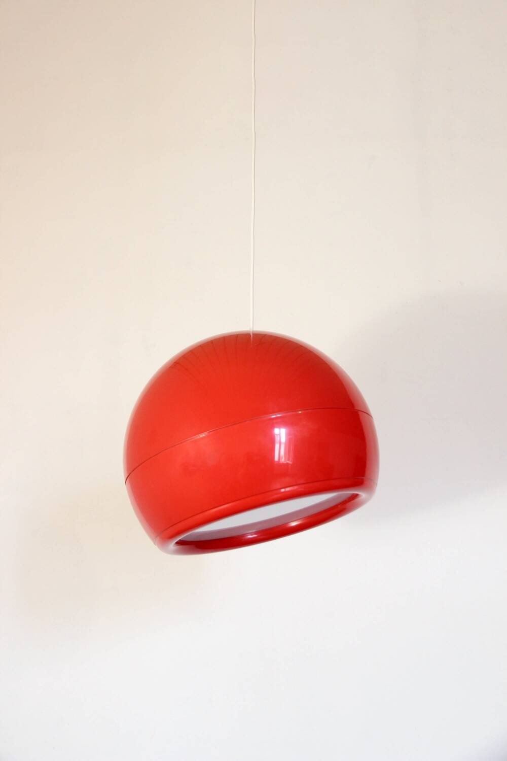 Artemide Pallade red lamp, 70s
