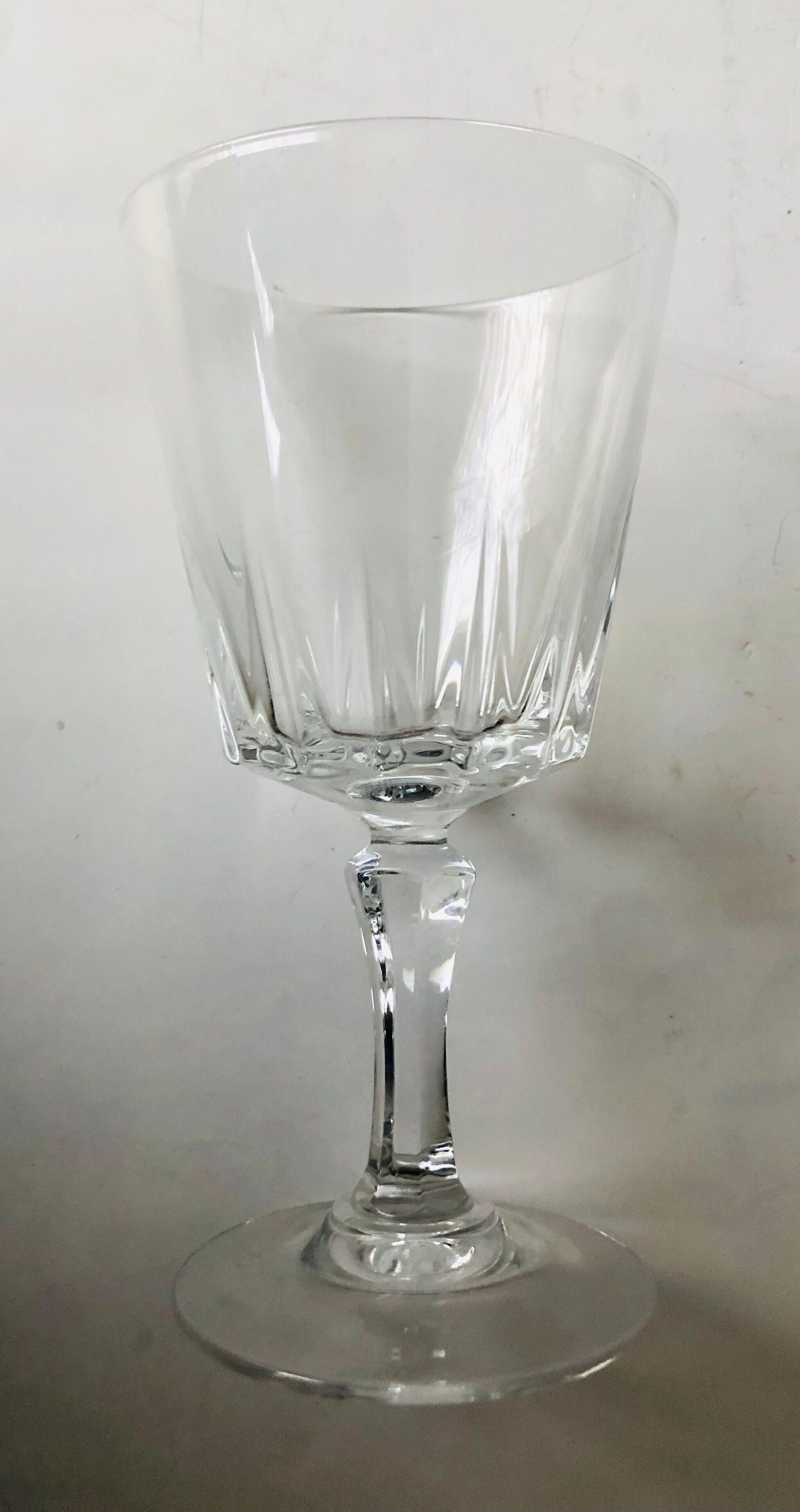 6 crystal water glasses