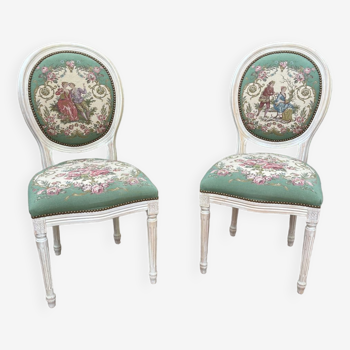 Pair of medallion chairs