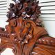 Antique Baroque Wall Mirror in Carved Mahogany