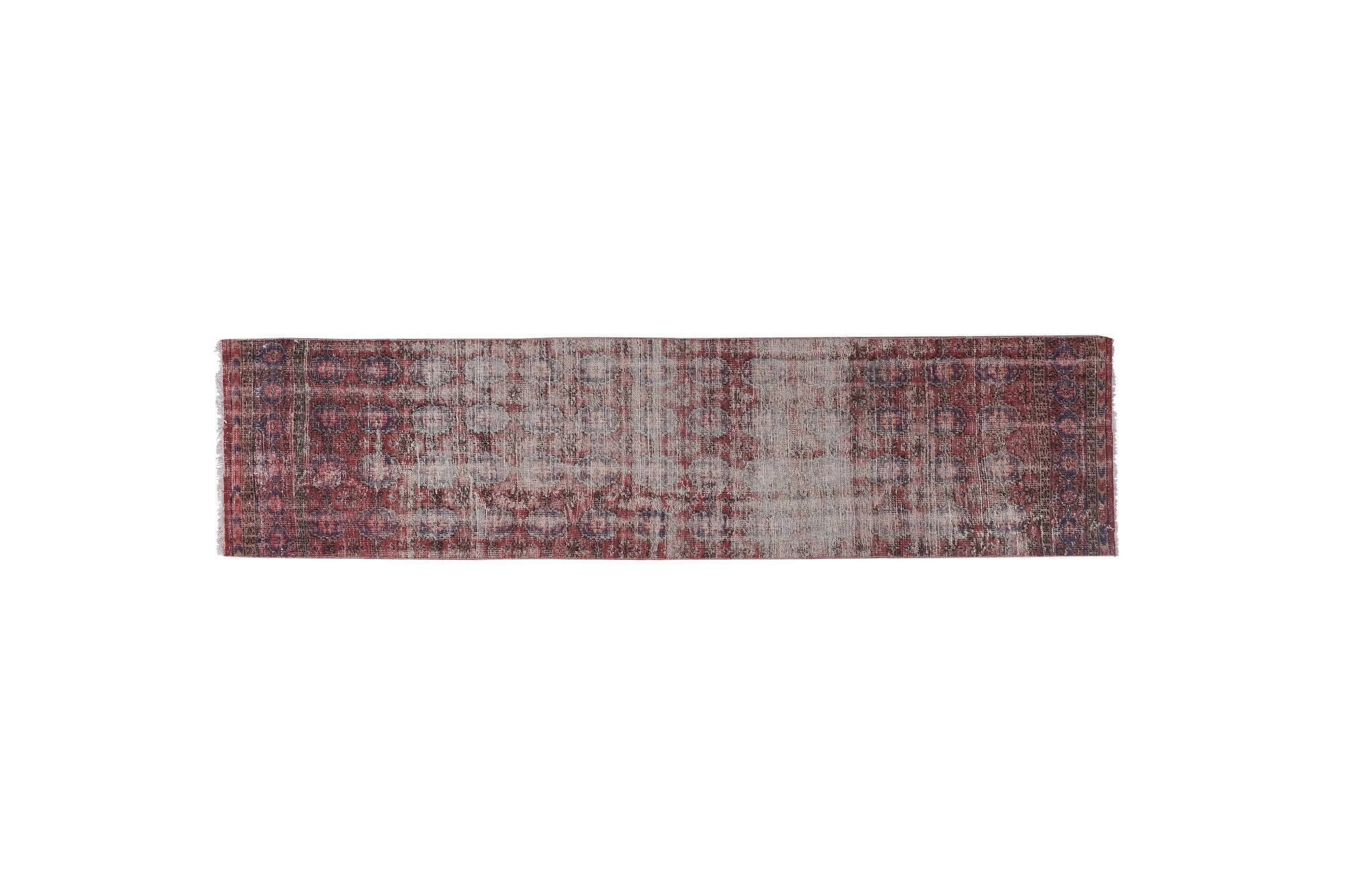 Vintage Turkish hallway rug 80x327 cm