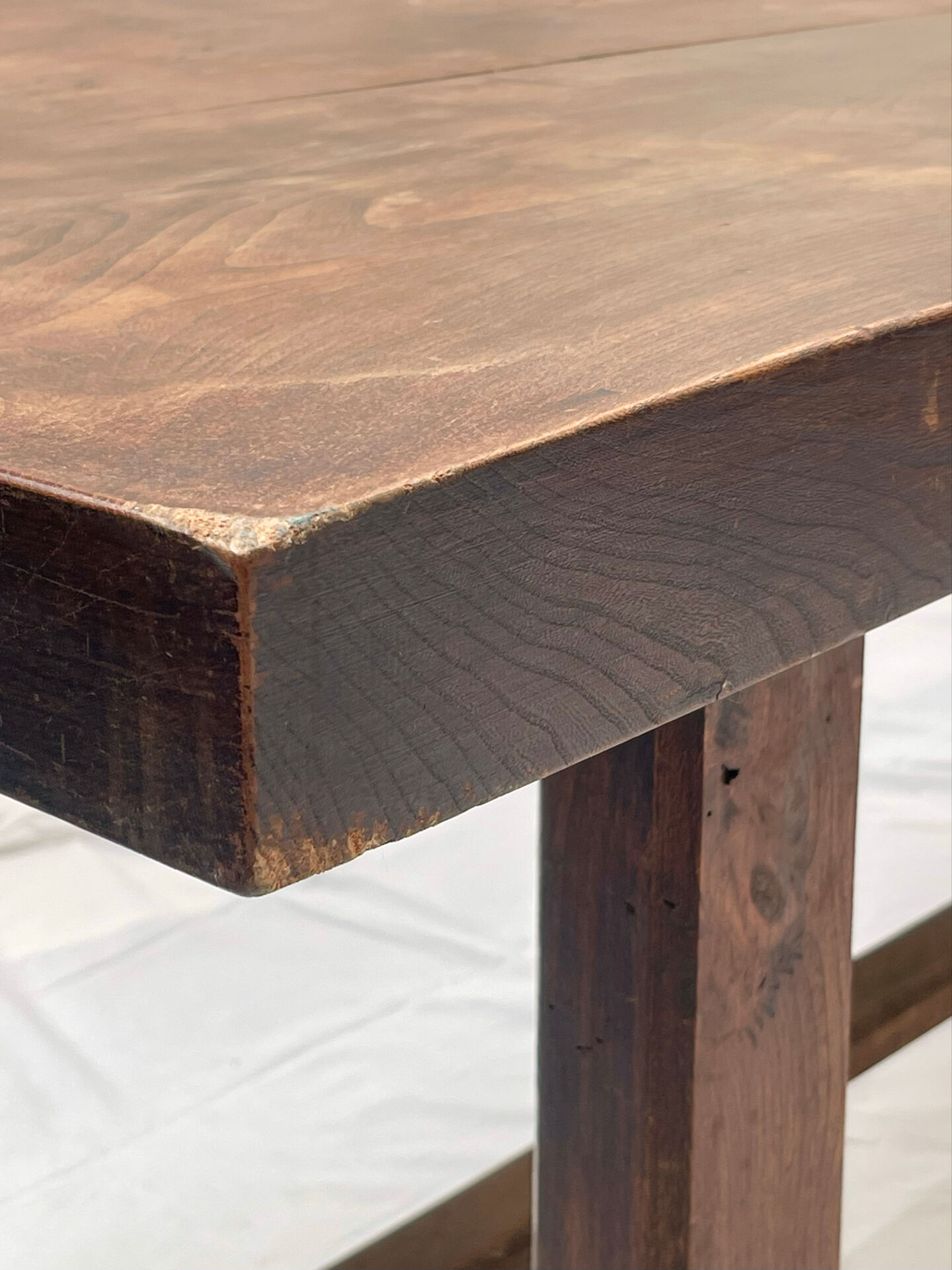 Solid elm farmhouse table