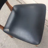 All 4 Scandinavian chairs, teak and skai, 1960