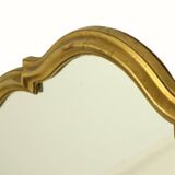 Vintage Triptych Mirror Gold Leaf Gilded Hollywood Regency 86cm