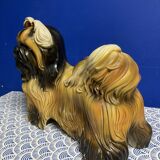 Italian Majolica Shitzu Dog Sculpture by Bravo Italy 1970