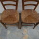 2 antique straw chairs
