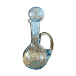 Carafe en verre soufflé bullé