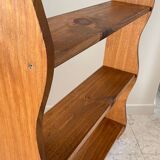 Shelf to stand or hang with 3 vintage wood trays