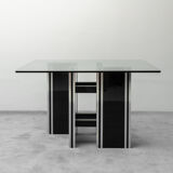 dining table wood glass 70