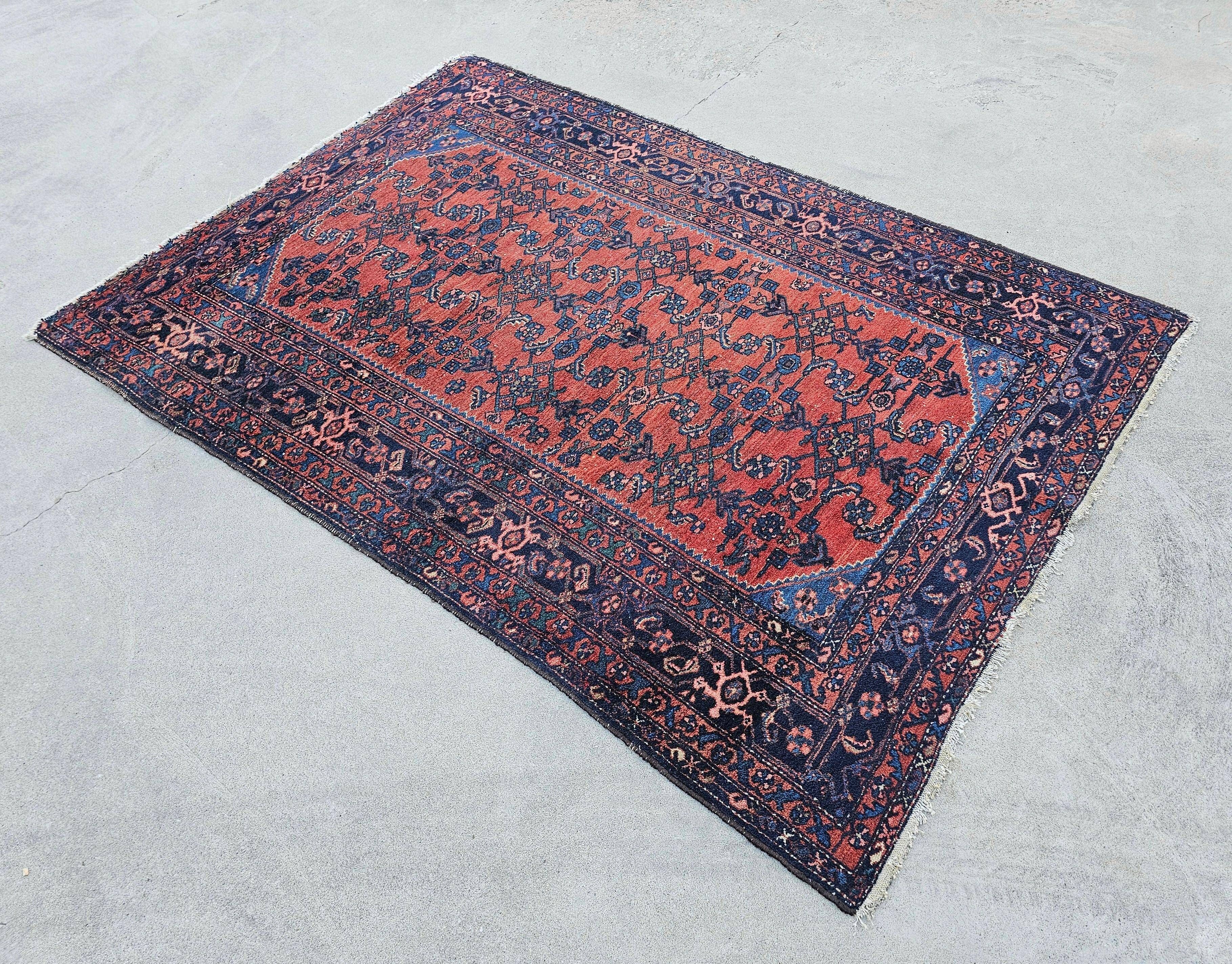 Antique Balouch carpet hand-knotted in wool, 19th century.