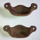 Pair of handles "Shell" in vintage cast iron