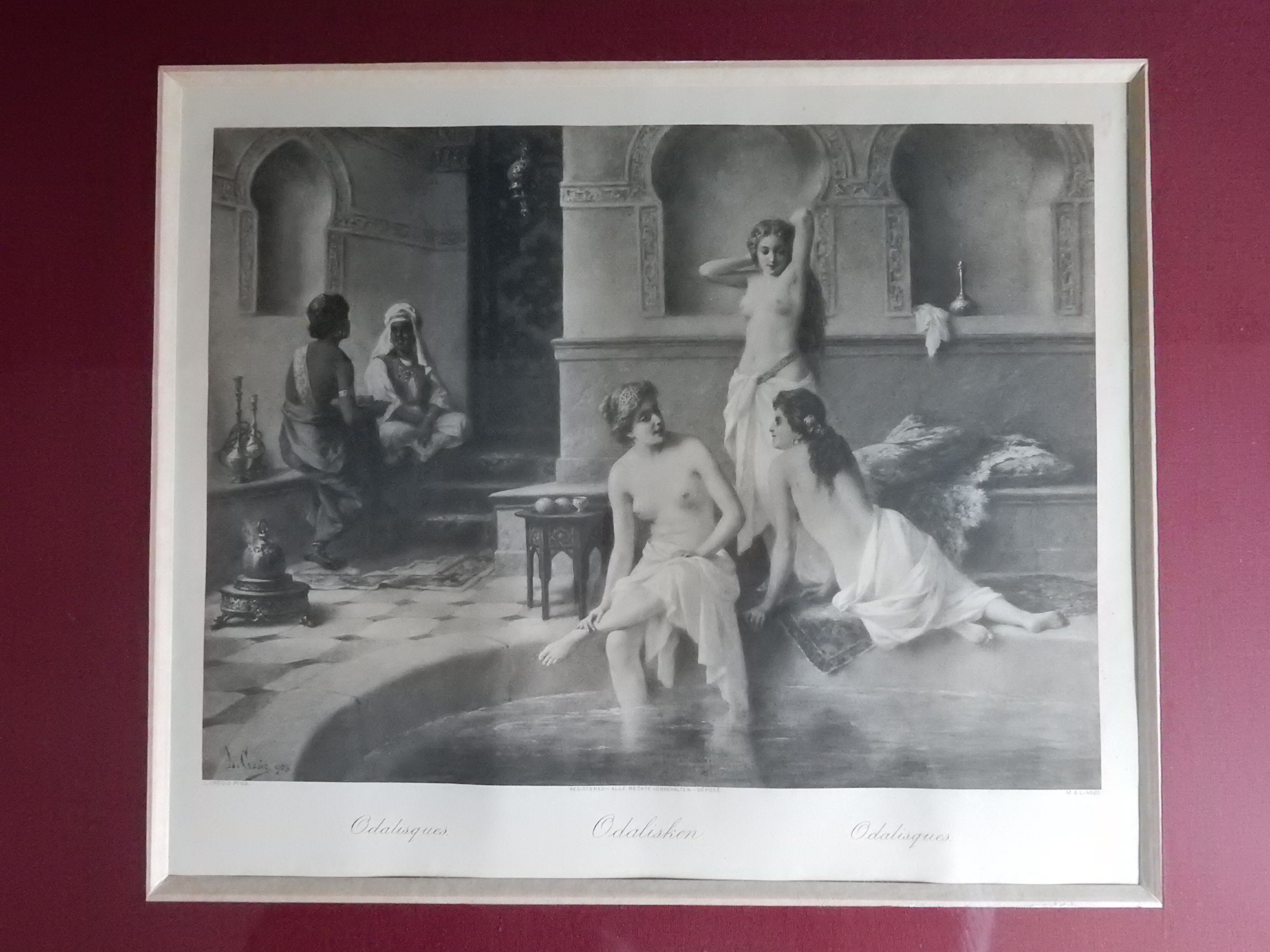 Odalisques engraving XIXth signed Luigi Crosio