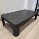 Industrial coffee table in riveted metal from around 1920 – black patina – 145 × 80 cm