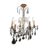 Grapevine chandelier NINETEENTH bronze and crystal