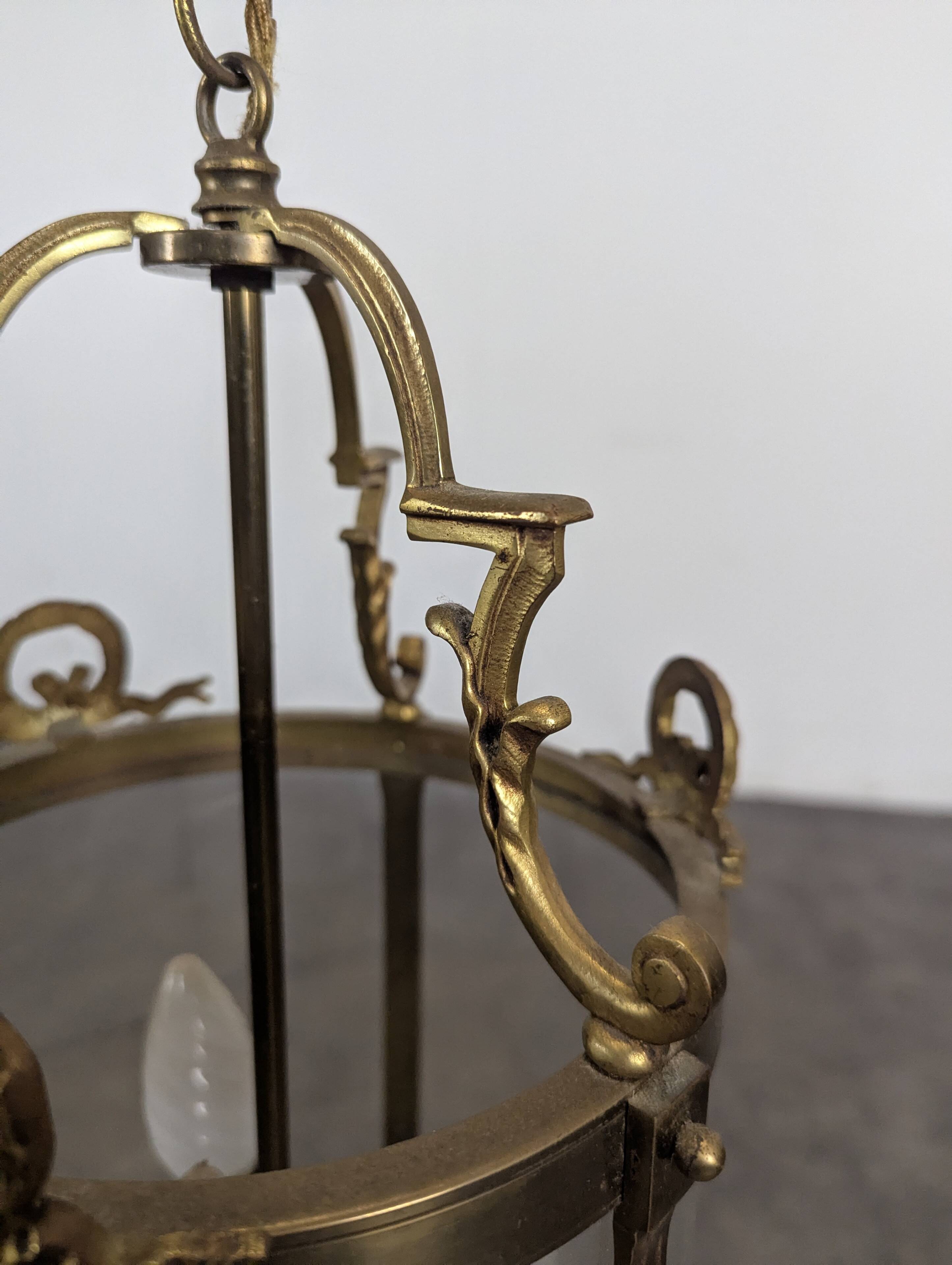 Circular bronze lantern