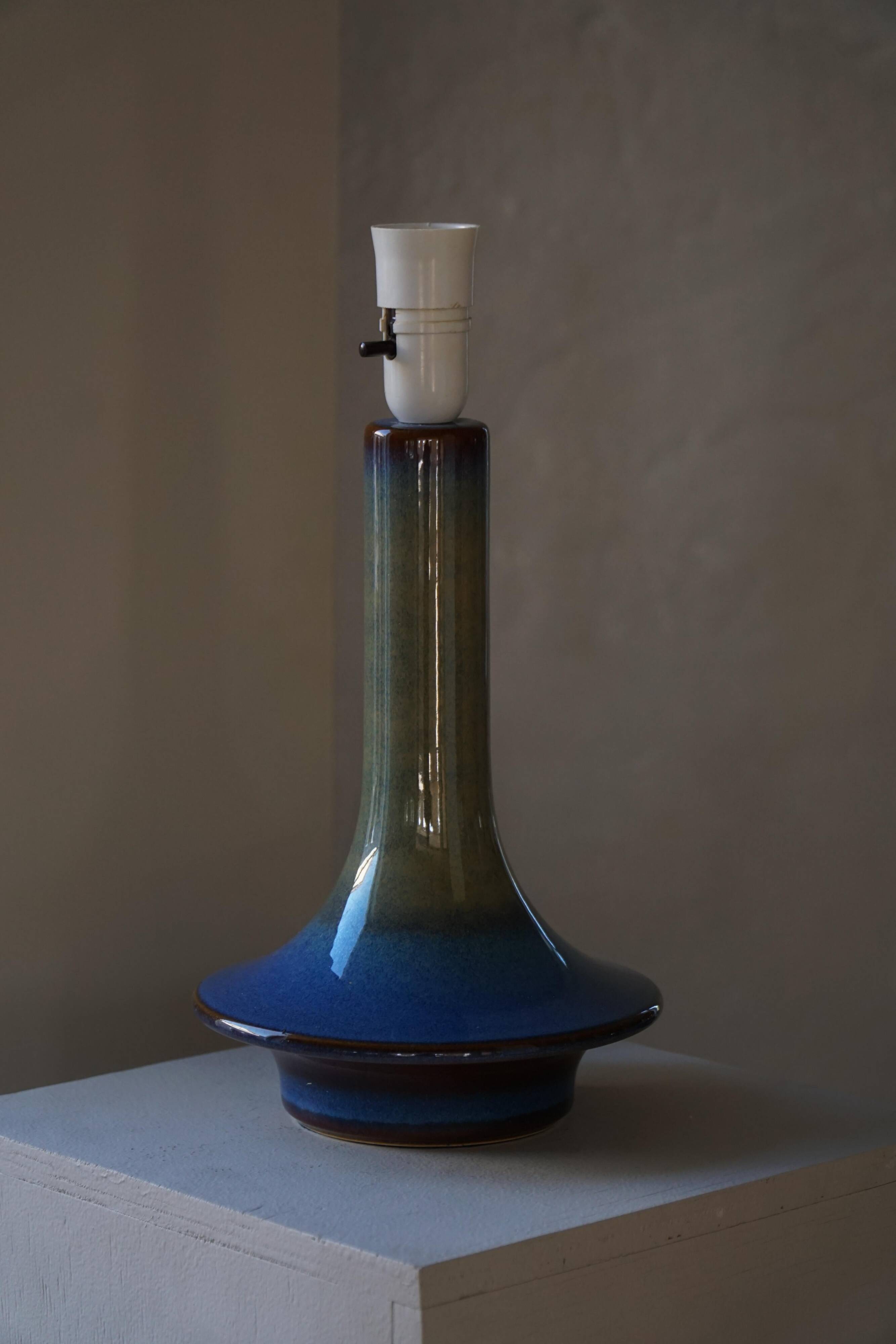Lampe de table moderne danoise en grès par Joseph Simon pour Søholm Stentøj, années 1960