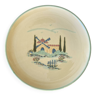 Large round dish signed lou sietoun