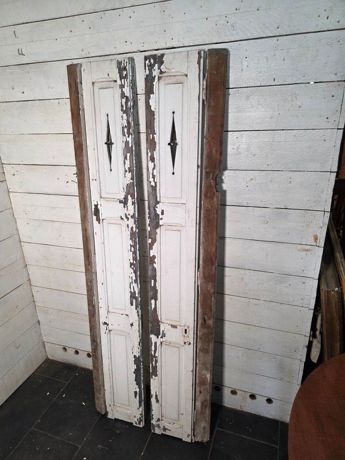 Pair of old shutters