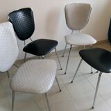 Set of 4 chairs welded skai skai black and white