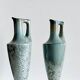 Pair of Sarreguemines vases with crystal glazes