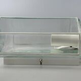 60s 70s wall lamp Glashütte Limburg Germany Glass & Metal Age Design