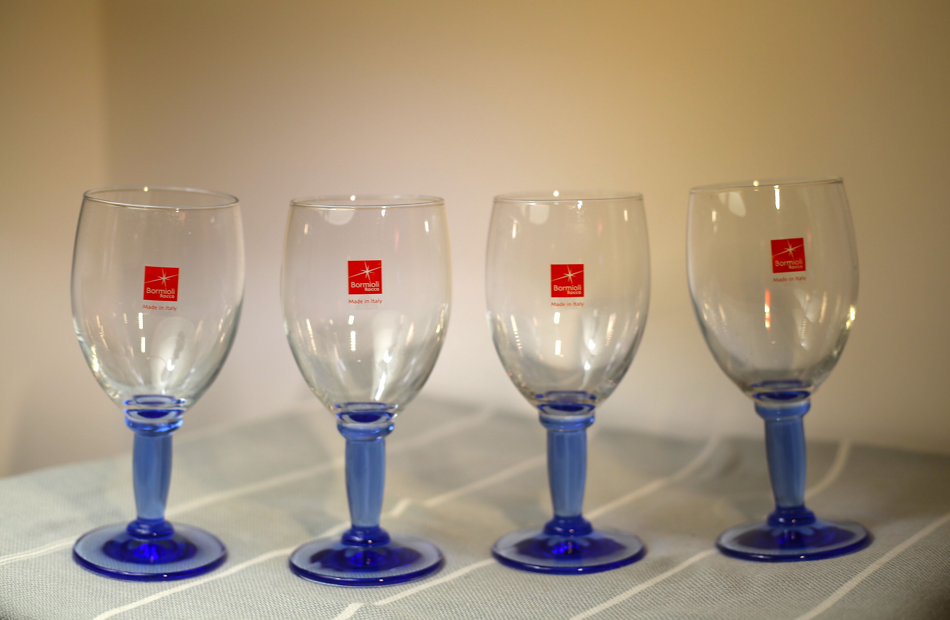 Blue-footed glasses "Made in Italy" Bormiolli Rocco