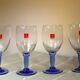 Blue-footed glasses "Made in Italy" Bormiolli Rocco