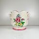 Large cache pot KG Lunéville, model "Street Lamp", rose pattern.