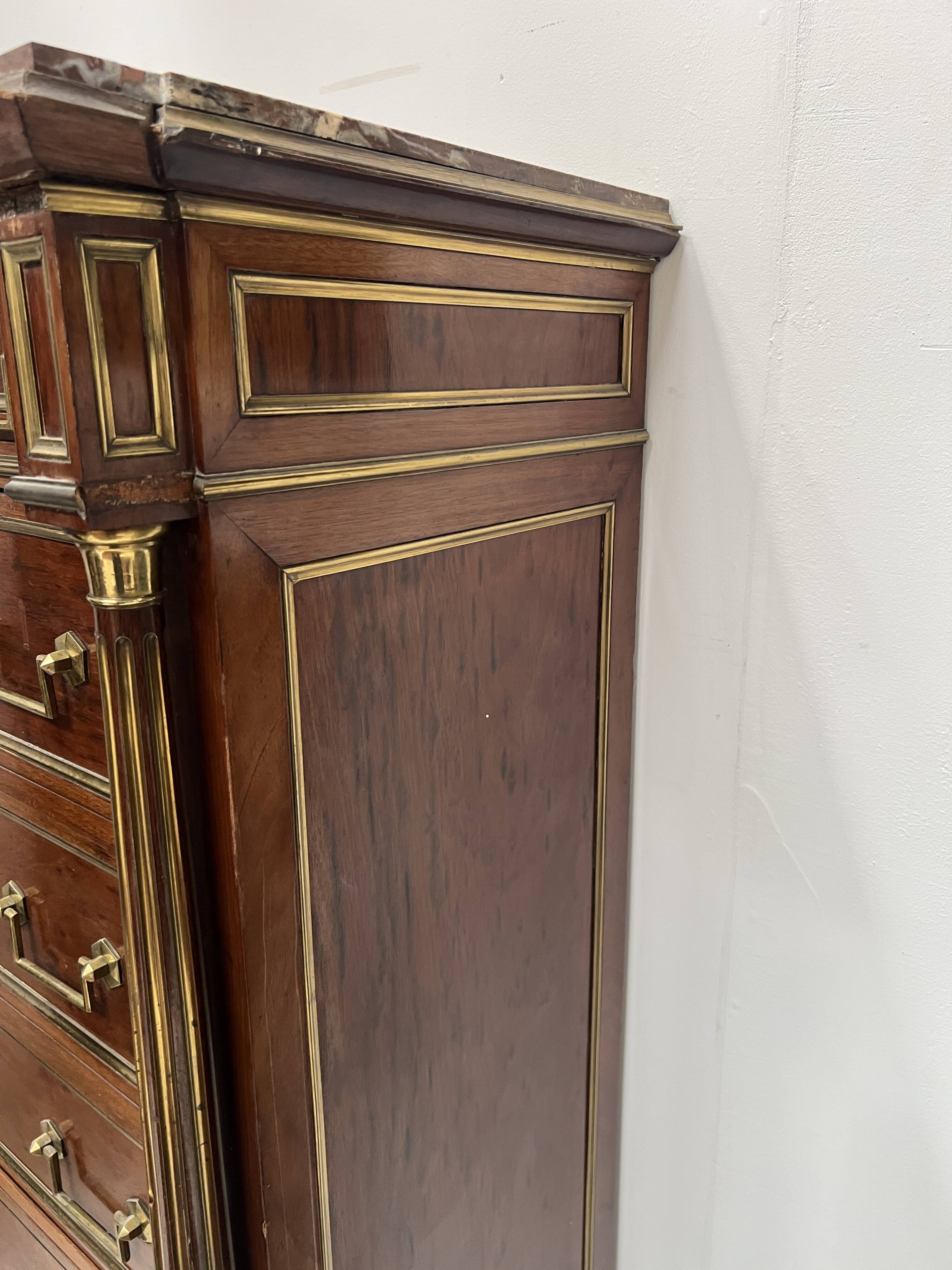 Napoleon III secretary in Louis XVI style made of mahogany, 19th century.