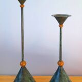 Metal candlesticks, Memphis 1980.