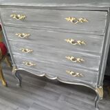 Patinated chest of drawers Louis XV style