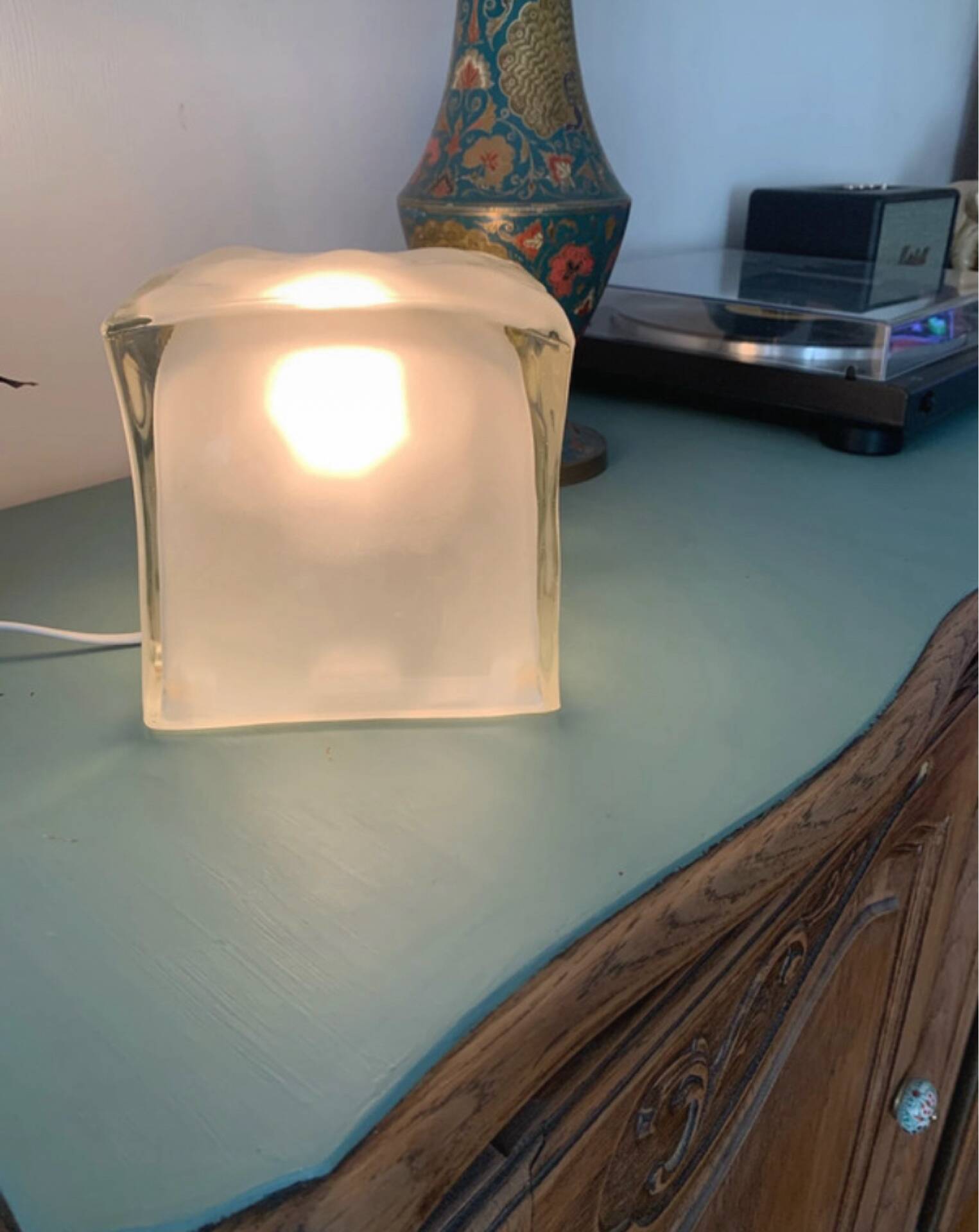 Iviken bedside table lamp "Glaçon" — IKEA vintage 90s/2000s