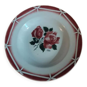 Hollow plate Sarreguemines Cibon ceramic