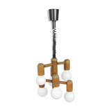 Wooden pendant lamp, 1970s