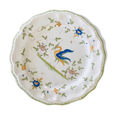 Assiette décor Moustier « Matet » en faïence Martre Tolosane