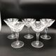 5 glasses of champagne in Saint Louis crystal signed Ardèche model