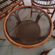 Sofa armchairs and coffee table in vintage rattan of six pieces