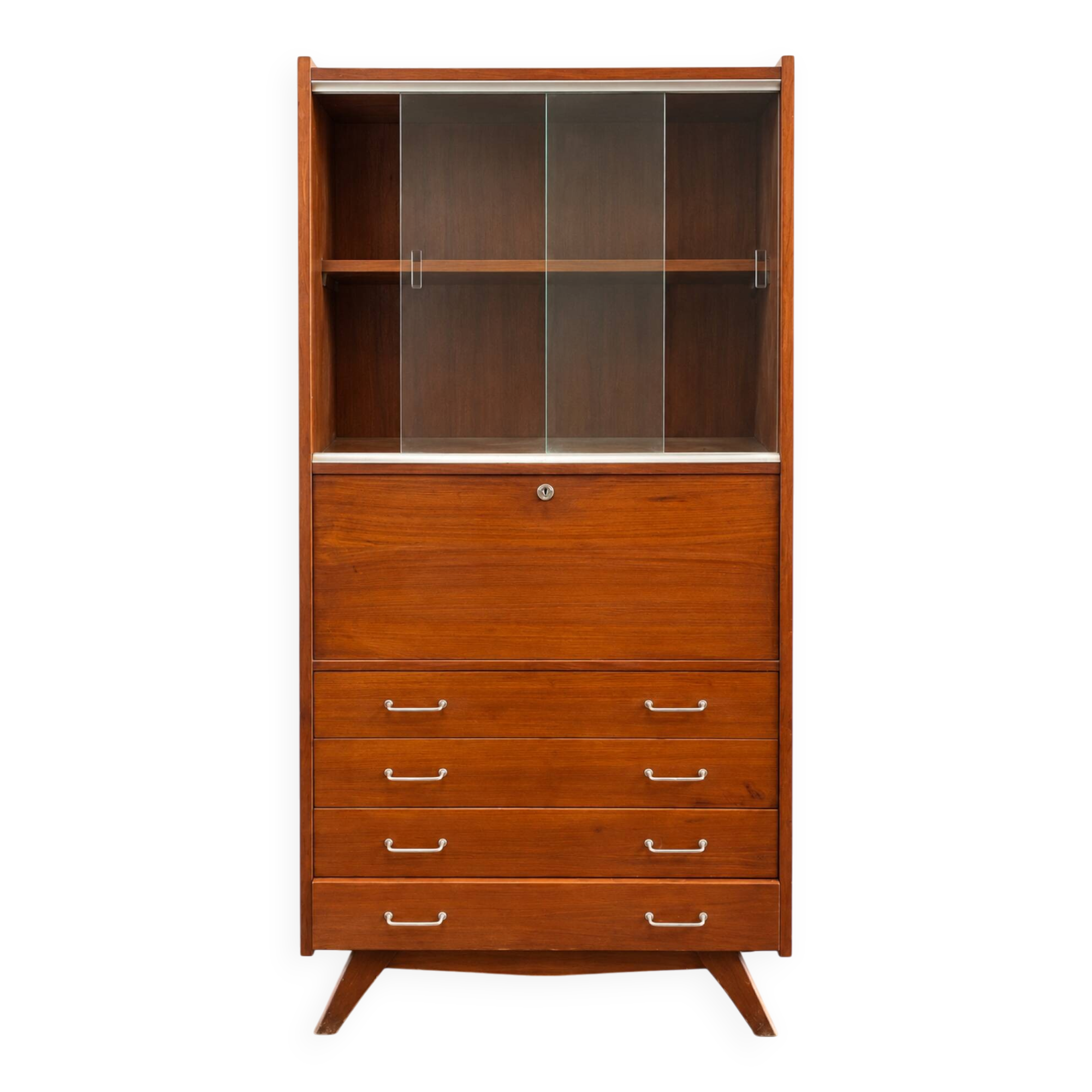 Vintage display cabinet from the 50s/60s in wood – tapered legs